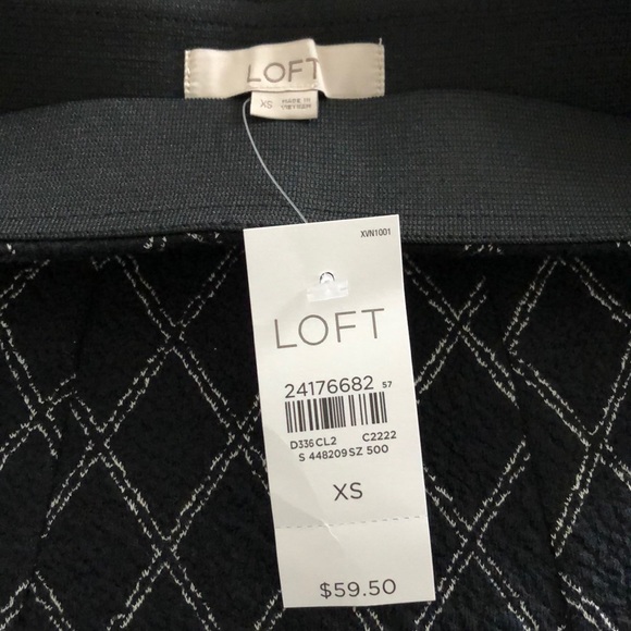 Ann Taylor loft black and white skirt - Picture 2 of 3